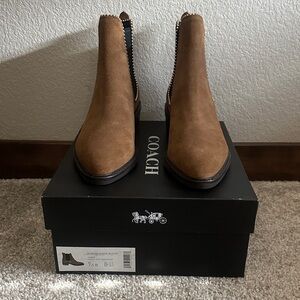 Coach Tan Suede Chelsea Boots